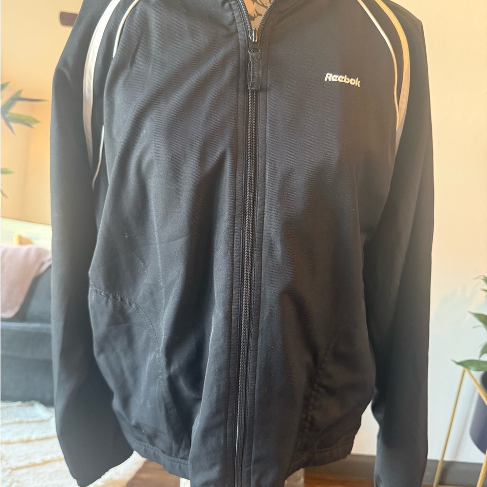 Reebok Black and White Athletic Jacket